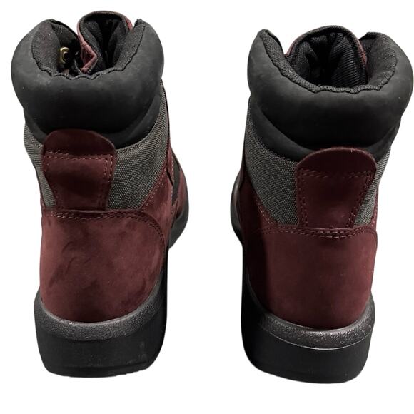 Timberland Men 6 inch Waterproof Field Boots - Color: Burgundy - Size 8.5 - Picture 3 of 8